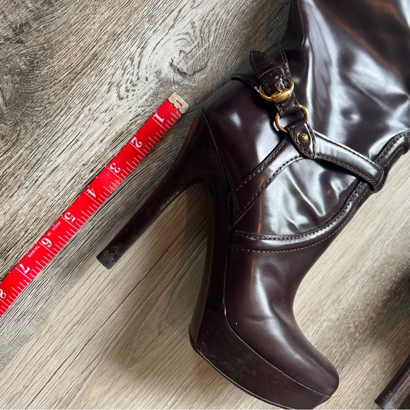 Vintage Y2K Gucci platform leather knee high boots - Picture 14 of 16